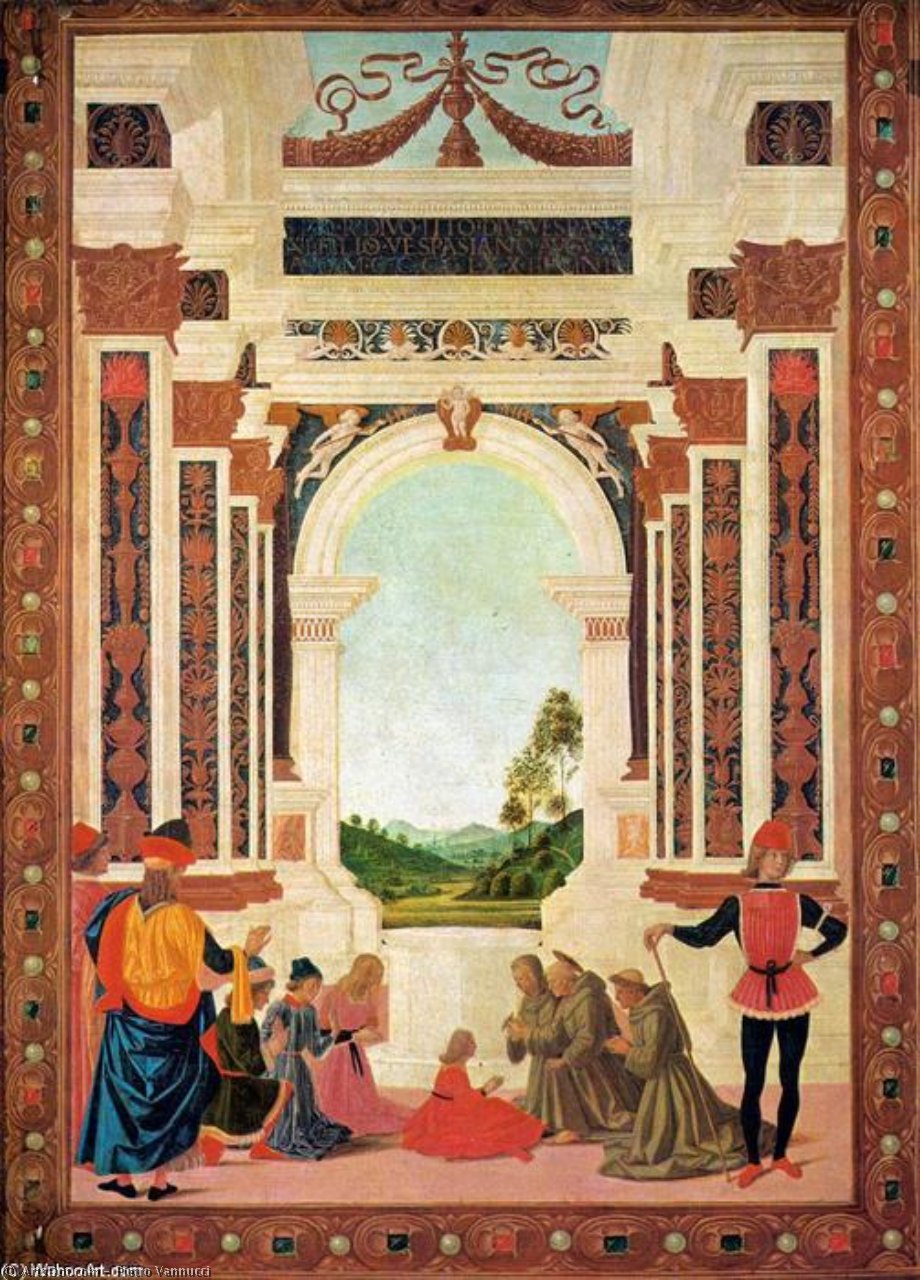 WikiOO.org - Encyclopedia of Fine Arts - Maleri, Artwork Vannucci Pietro (Le Perugin) - The Miracles of San Bernardino: The Healing of a Young Girl