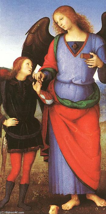 Wikioo.org - The Encyclopedia of Fine Arts - Painting, Artwork by Vannucci Pietro (Le Perugin) - Tobias with the Angel Raphael