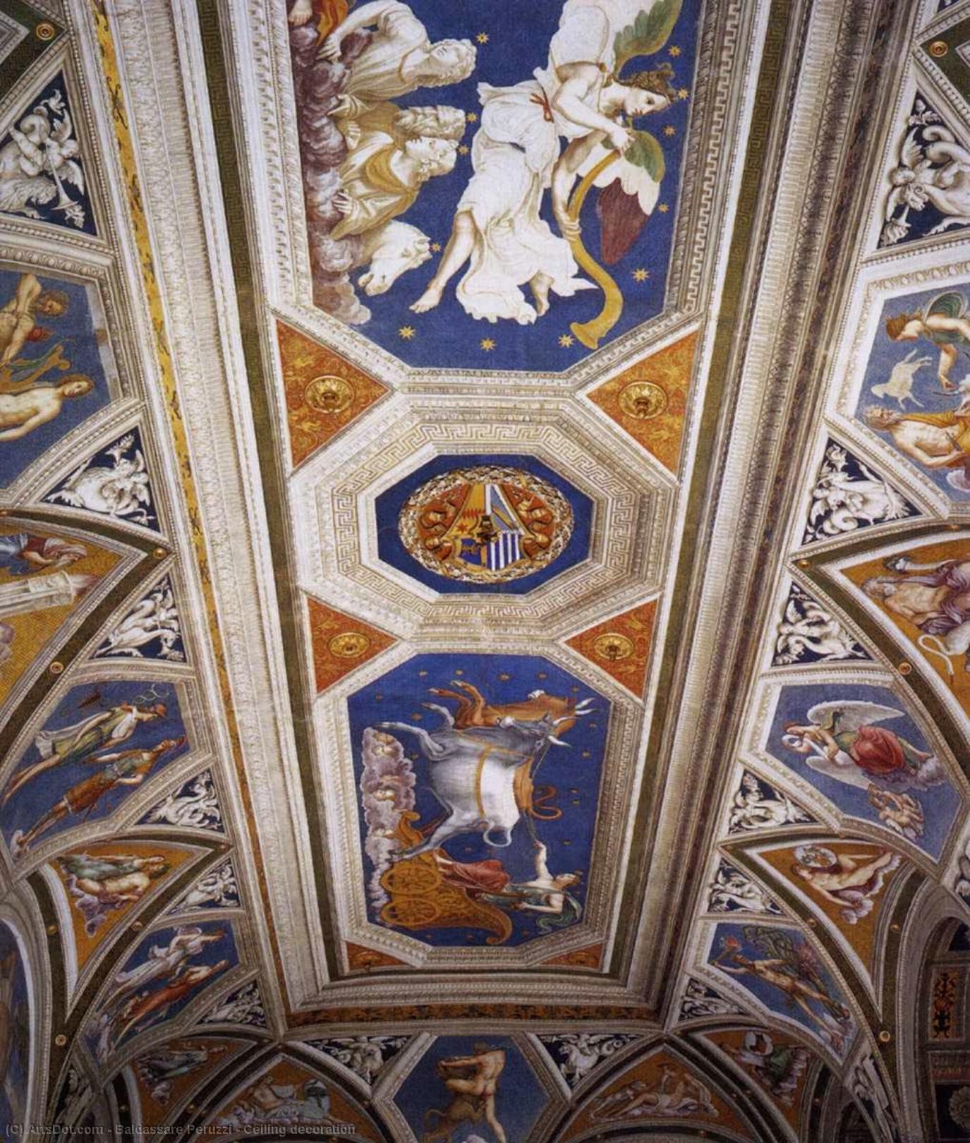 Wikioo.org - The Encyclopedia of Fine Arts - Painting, Artwork by Baldassare Peruzzi - Ceiling decoration