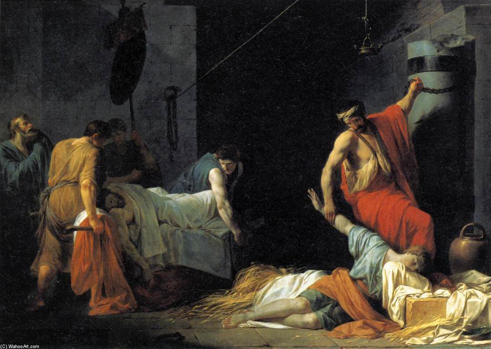 Wikioo.org - The Encyclopedia of Fine Arts - Painting, Artwork by Jean François Pierre Peyron - The Funeral of Miltiades