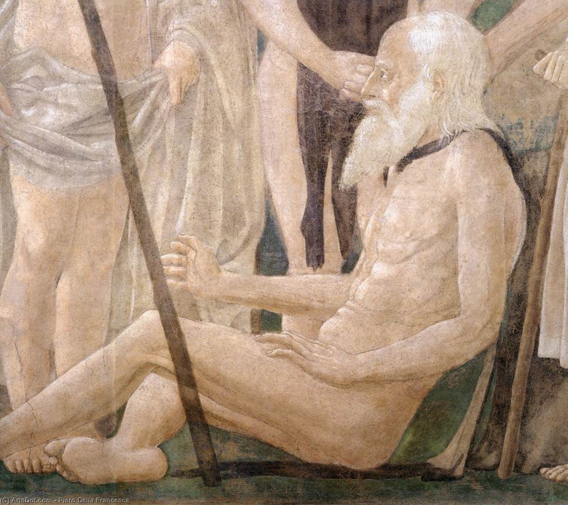 WikiOO.org – 美術百科全書 - 繪畫，作品 Piero Della Francesca - 1  死亡  的  亚当  详细