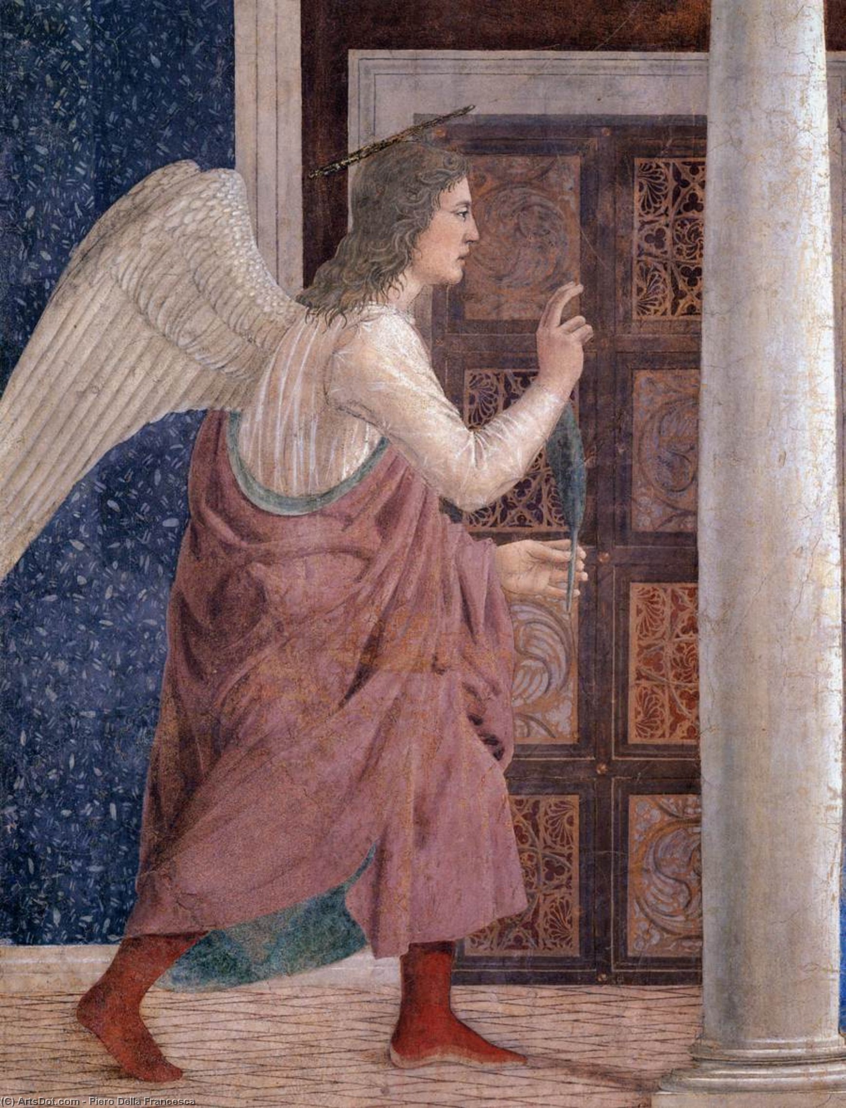 Wikioo.org - Die Enzyklopädie bildender Kunst - Malerei, Kunstwerk von Piero Della Francesca - 10  Verkündigung  Ausschnitt