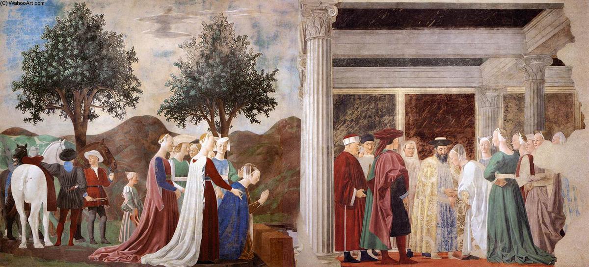 Wikioo.org – L'Enciclopedia delle Belle Arti - Pittura, Opere di Piero Della Francesca - 2 . processione della regina di saba incontro tra la regina di saba e re salomone