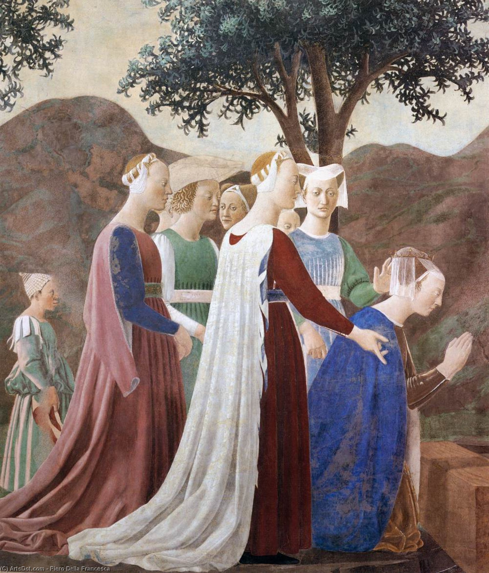 WikiOO.org – 美術百科全書 - 繪畫，作品 Piero Della Francesca - 2a  游行  的  的  女王  的  巴  详细
