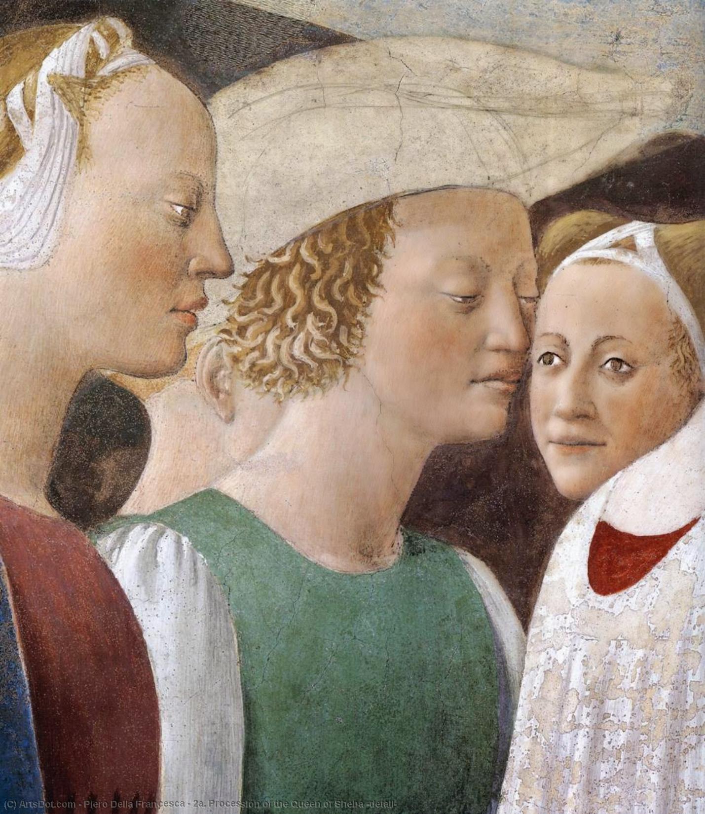 Wikioo.org – La Enciclopedia de las Bellas Artes - Pintura, Obras de arte de Piero Della Francesca - 2a  comitiva  todaclasede  el  reina  todaclasede  seba  Detalle