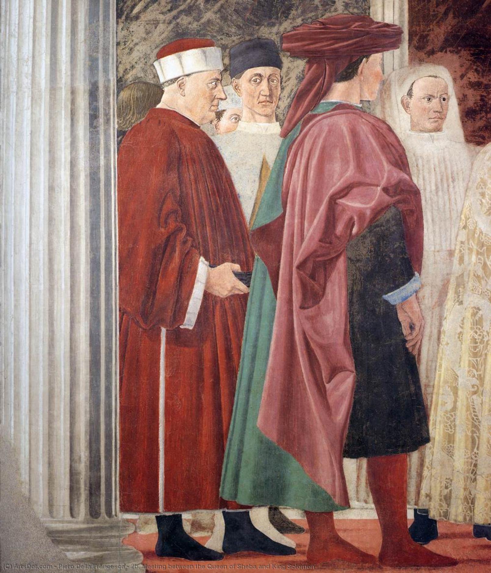 WikiOO.org – 美術百科全書 - 繪畫，作品 Piero Della Francesca - 2b . 会议  之间的 示巴女王 和国王 所罗门
