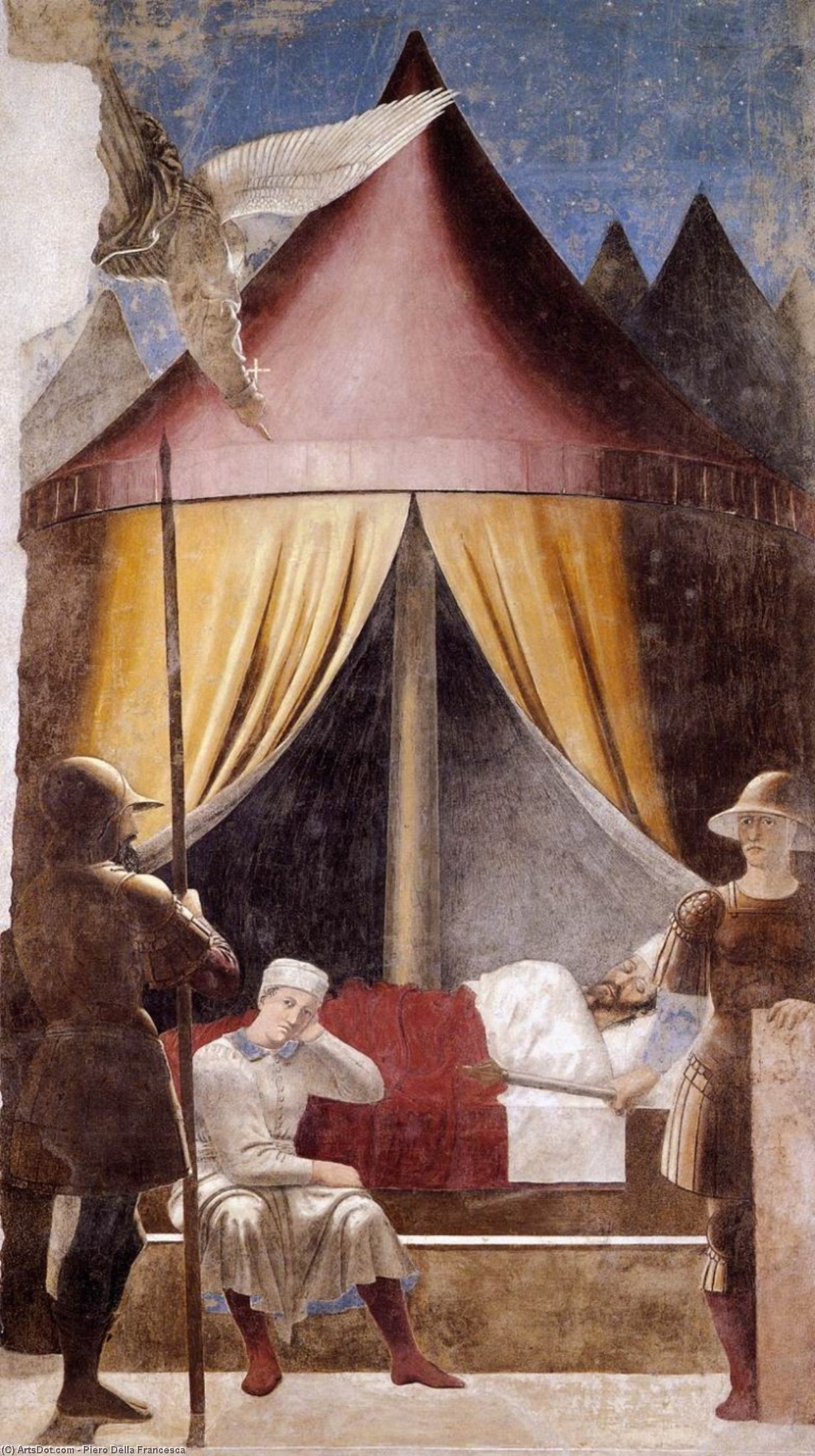 WikiOO.org - 百科事典 - 絵画、アートワーク Piero Della Francesca - 4  ビジョン  の  コンスタンティン