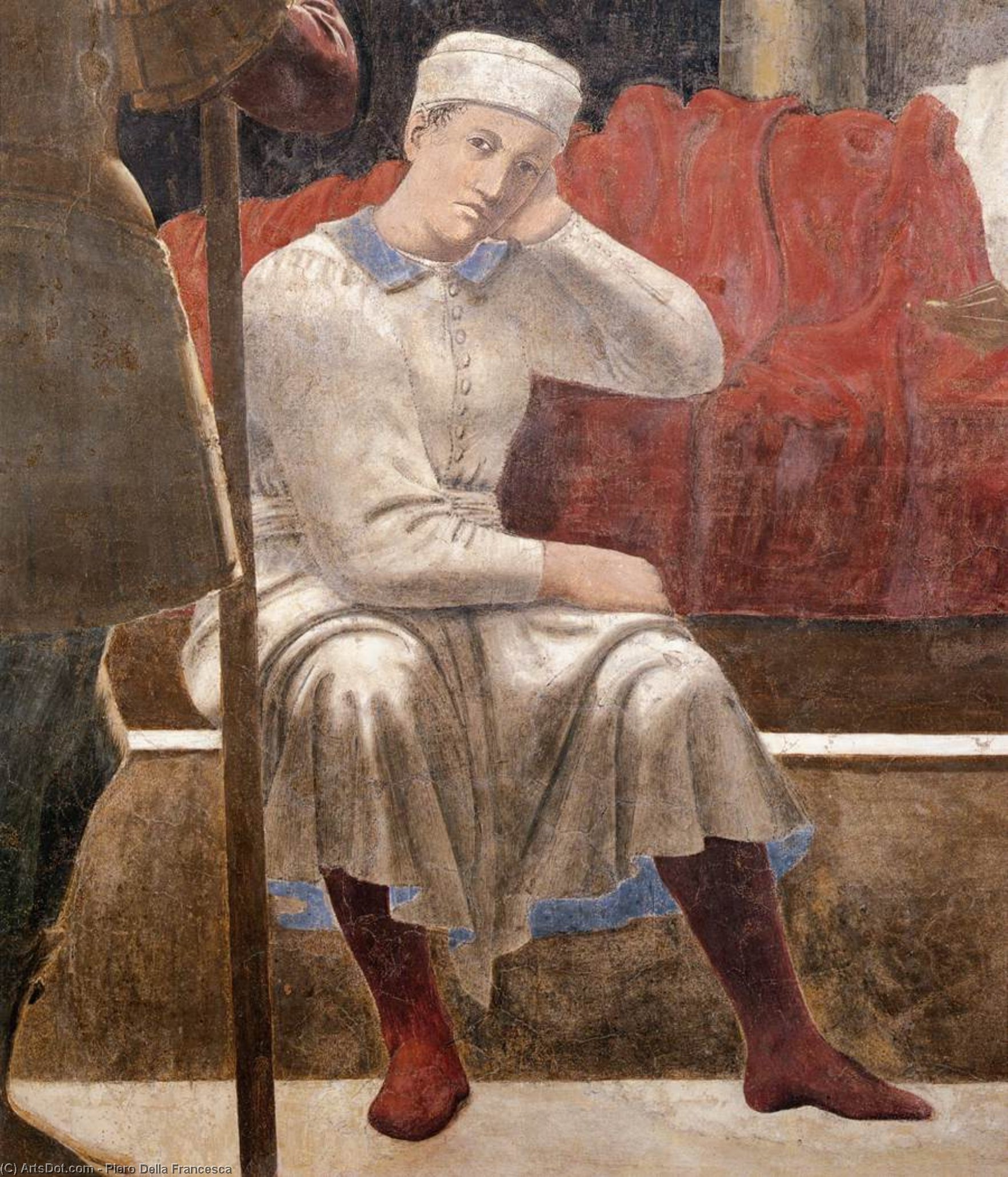 Wikioo.org - Bách khoa toàn thư về mỹ thuật - Vẽ tranh, Tác phẩm nghệ thuật Piero Della Francesca - 4. Vision of Constantine (detail)