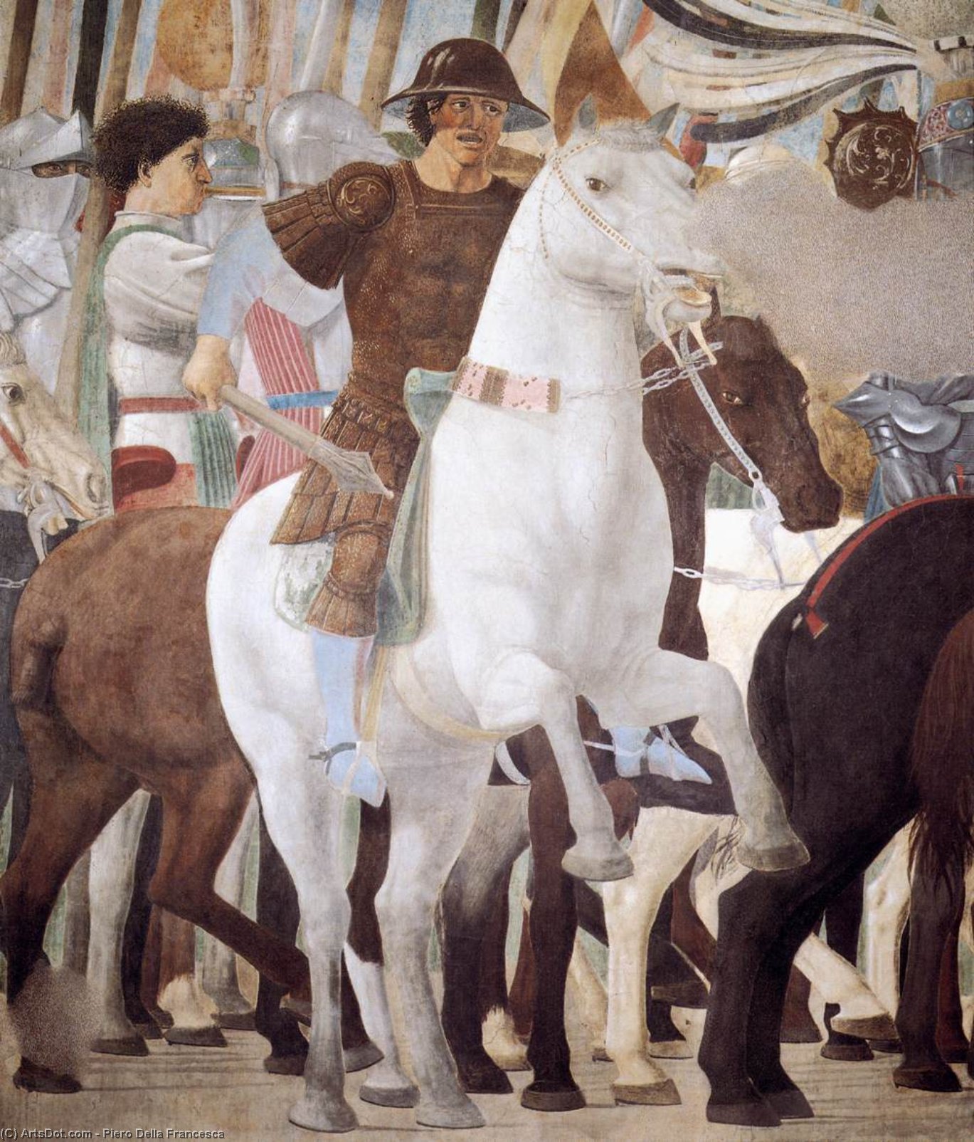 Wikioo.org - สารานุกรมวิจิตรศิลป์ - จิตรกรรม Piero Della Francesca - 5. Constantine's Victory over Maxentius (detail)