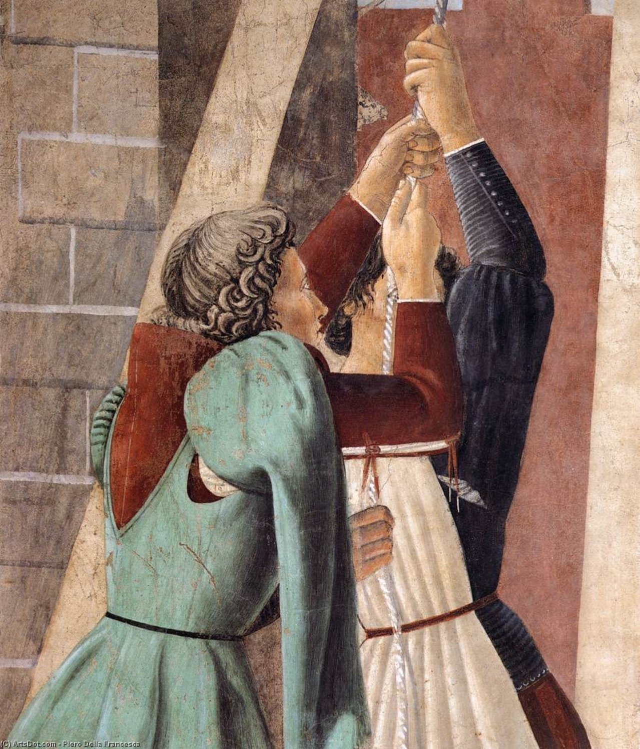 Wikioo.org – L'Enciclopedia delle Belle Arti - Pittura, Opere di Piero Della Francesca - 6  torturare  di  Antartico  Ebreo  particolare
