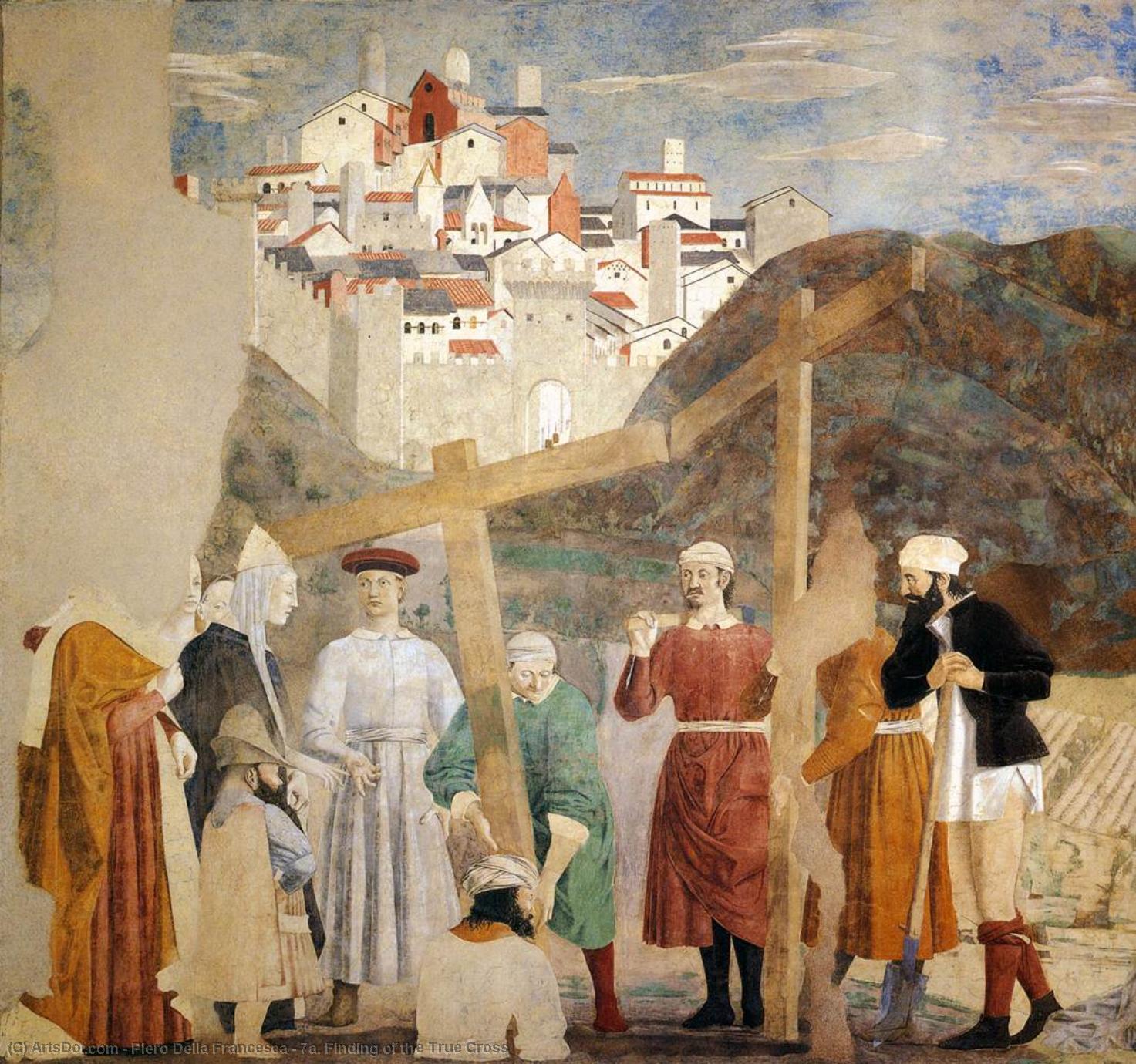 Wikioo.org - Die Enzyklopädie bildender Kunst - Malerei, Kunstwerk von Piero Della Francesca - 7a  auffindend  von  der  wahr  kreuz