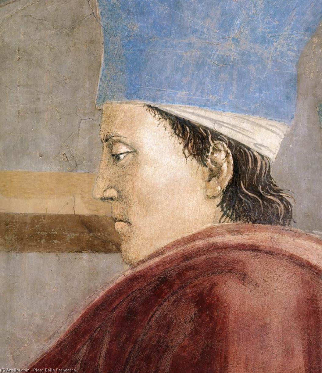 WikiOO.org - אנציקלופדיה לאמנויות יפות - ציור, יצירות אמנות Piero Della Francesca - 7b. Recognition of the True Cross (detail)