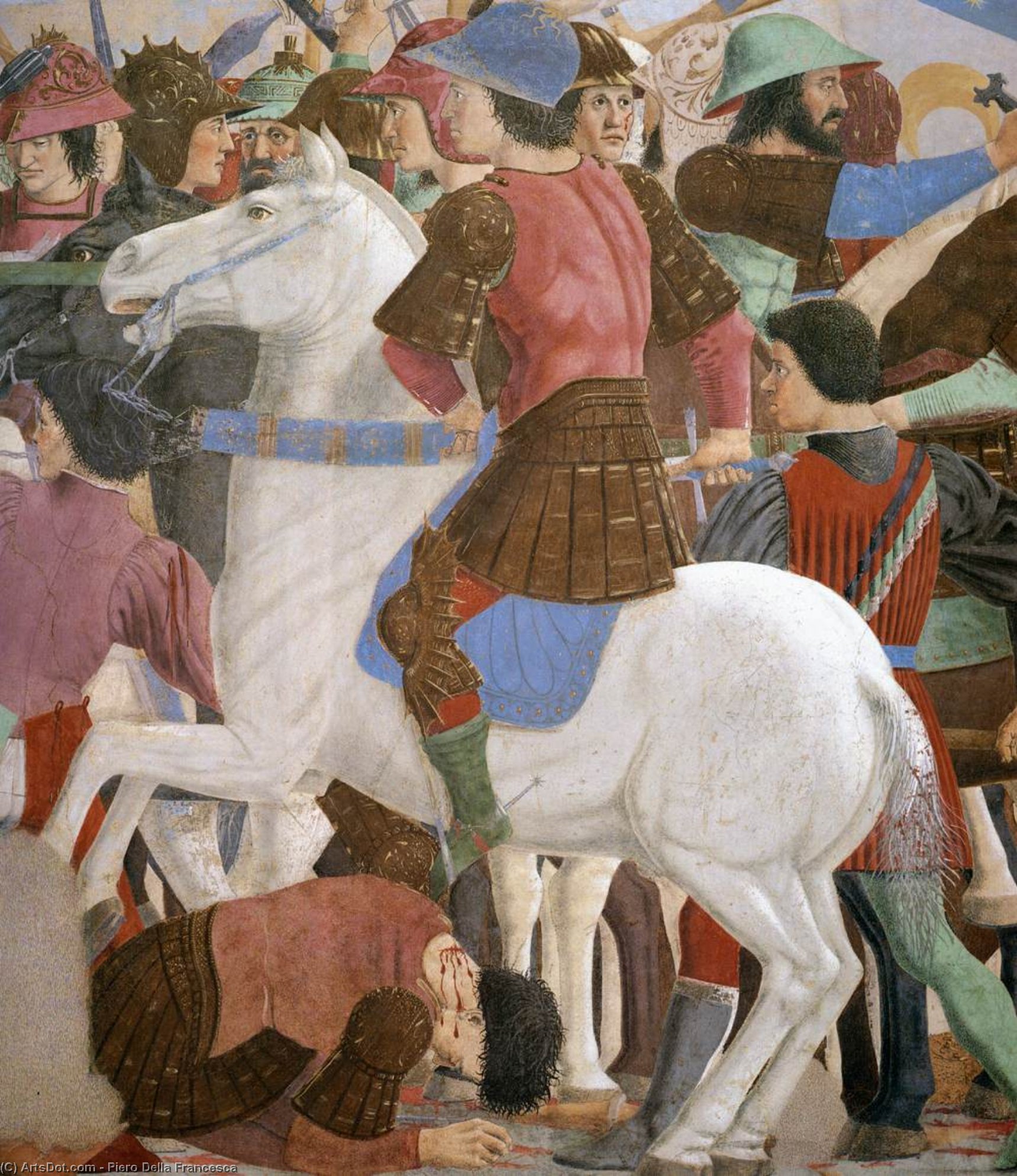 Wikioo.org - The Encyclopedia of Fine Arts - Painting, Artwork by Piero Della Francesca - 8. Battle between Heraclius and Chosroes (detail) (13)