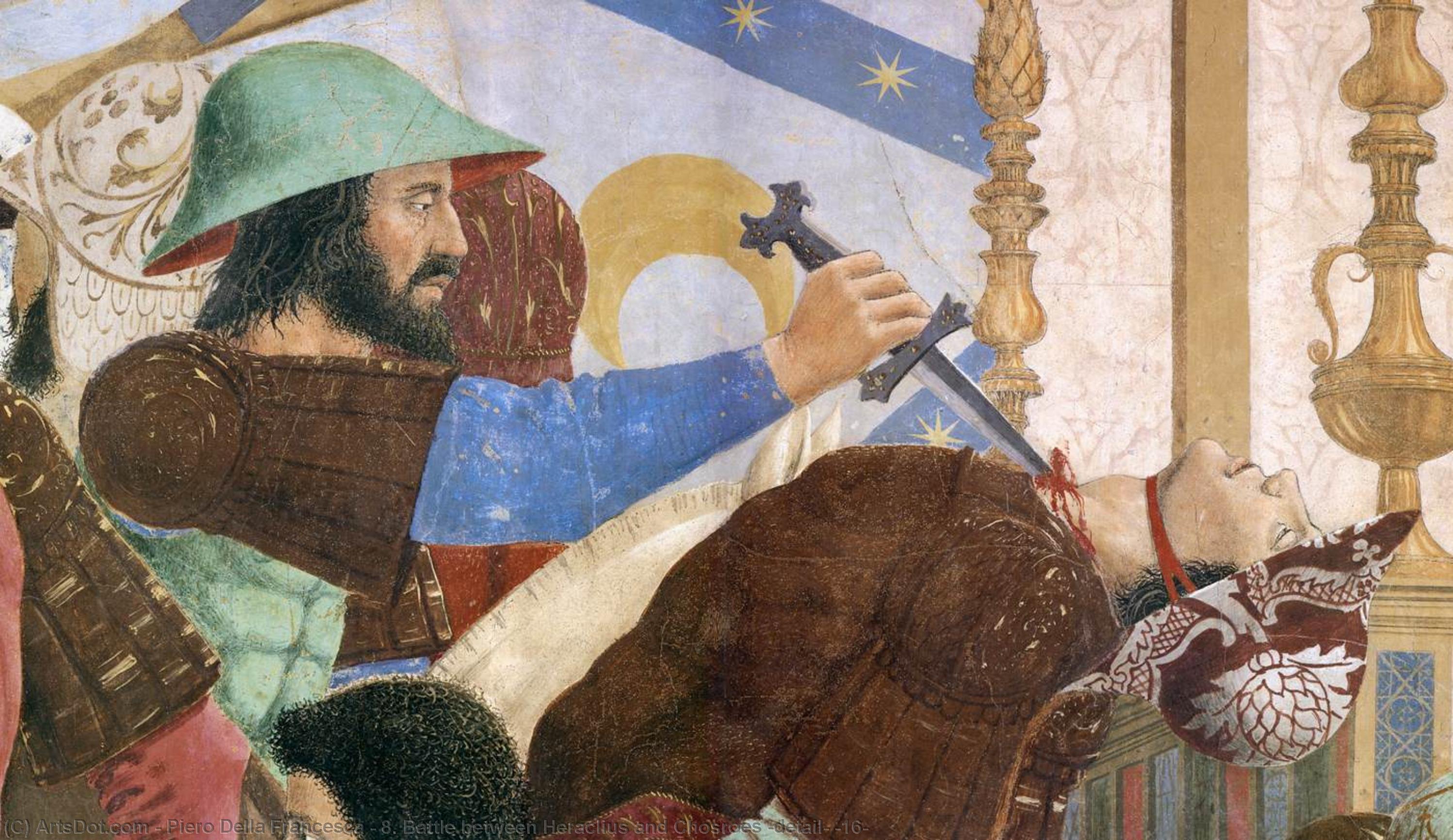 WikiOO.org - Enciklopedija likovnih umjetnosti - Slikarstvo, umjetnička djela Piero Della Francesca - 8. Battle between Heraclius and Chosroes (detail) (16)