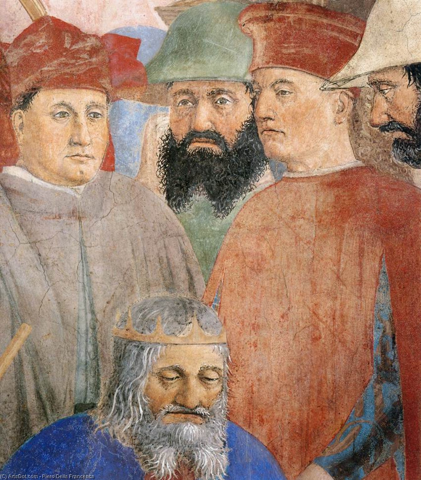 Wikoo.org - موسوعة الفنون الجميلة - اللوحة، العمل الفني Piero Della Francesca - 8. Battle between Heraclius and Chosroes (detail) (18)