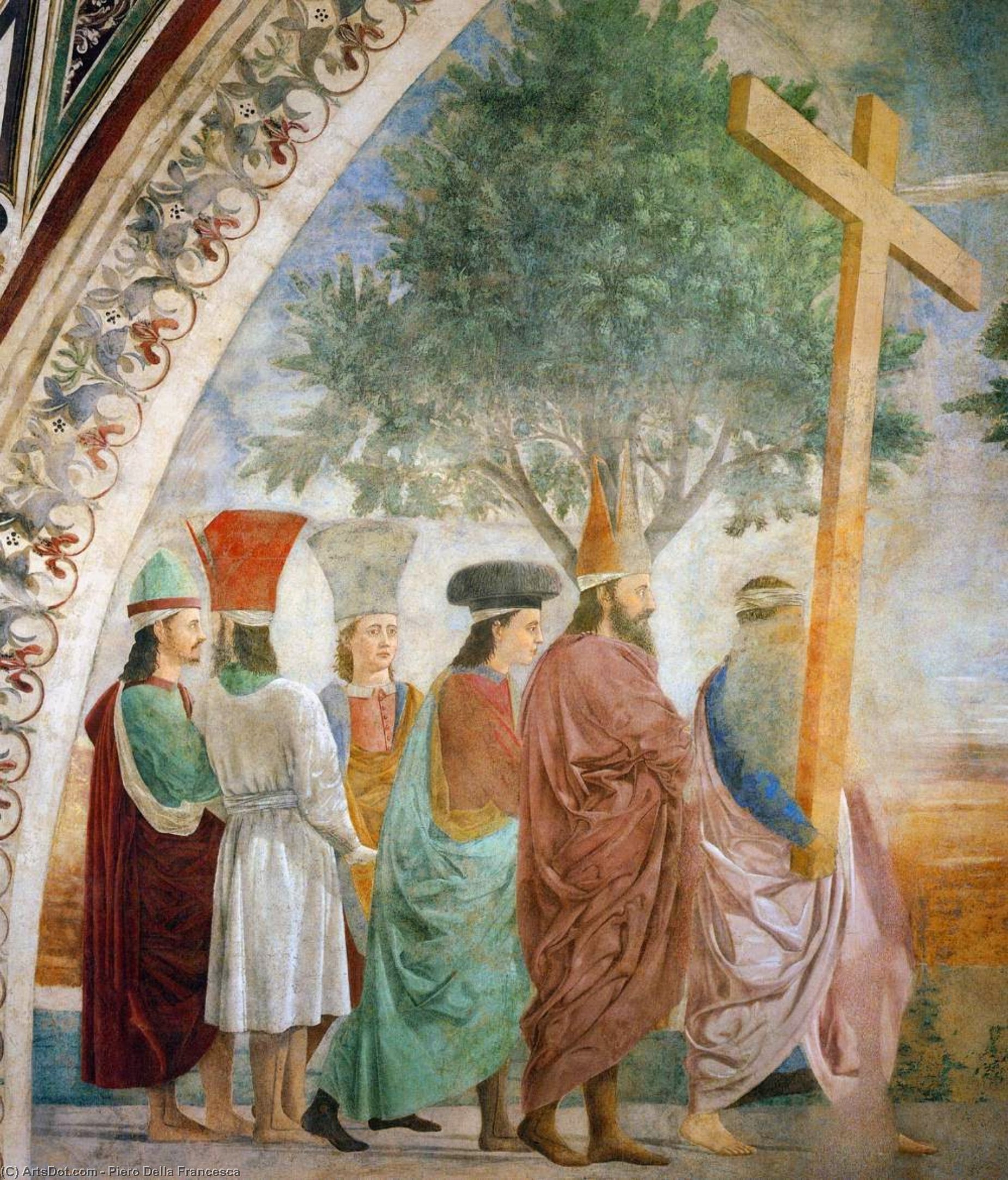 Wikioo.org - The Encyclopedia of Fine Arts - Painting, Artwork by Piero Della Francesca - 9. Exaltation of the Cross (detail)