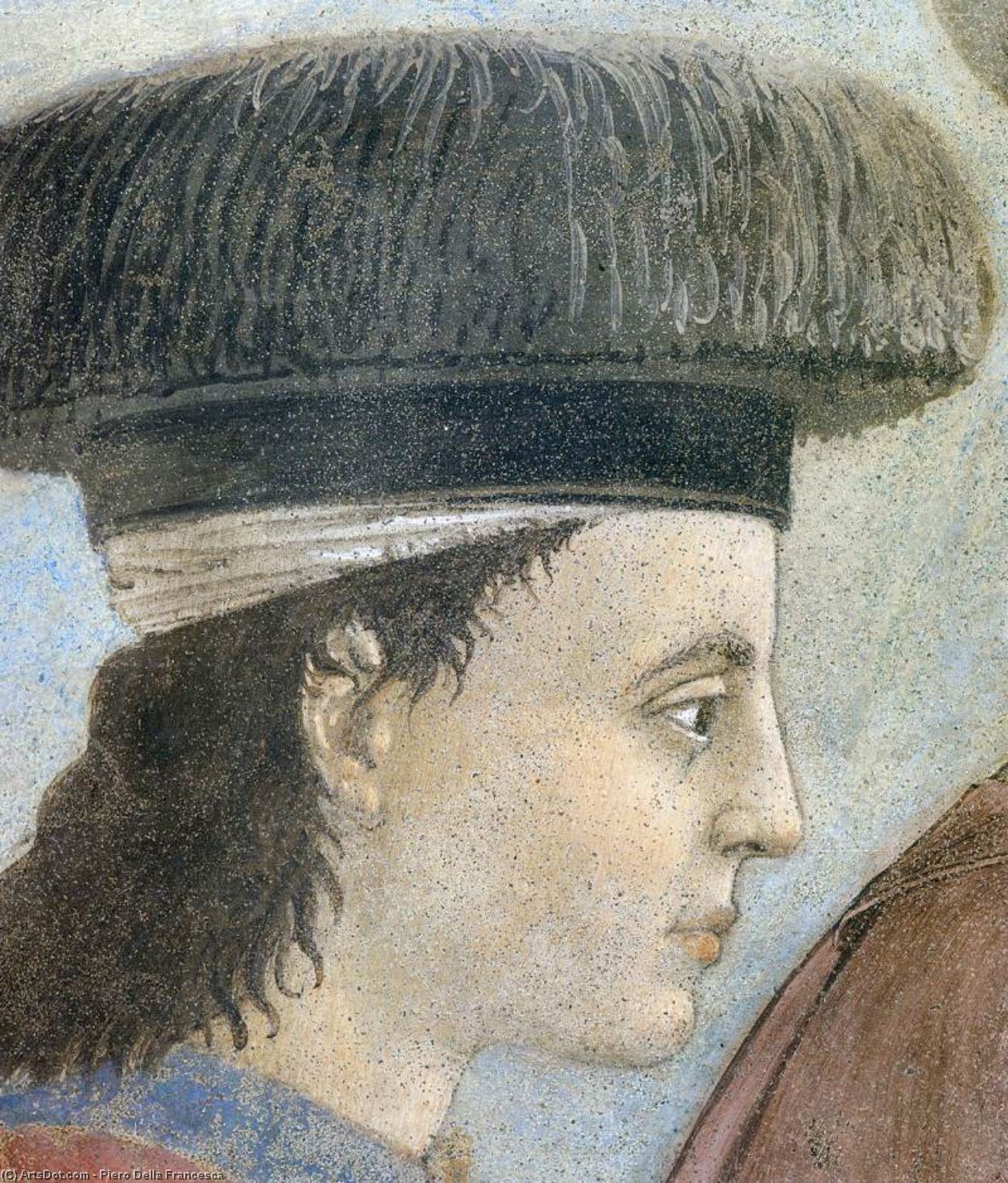 Wikioo.org – La Enciclopedia de las Bellas Artes - Pintura, Obras de arte de Piero Della Francesca - 9  exaltación  todaclasede  el  Cruzar  Detalle