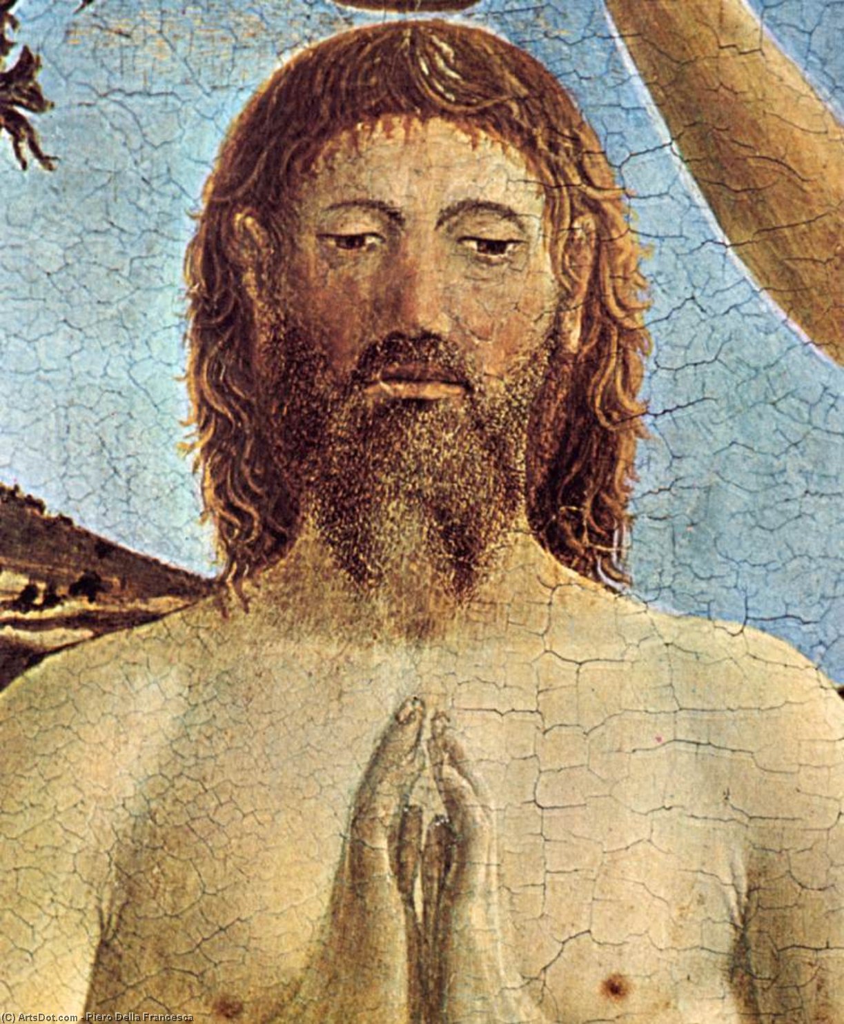 Wikioo.org – L'Enciclopedia delle Belle Arti - Pittura, Opere di Piero Della Francesca - Battesimo di Cristo particolare