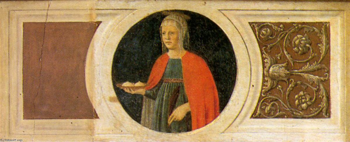 Wikioo.org – La Enciclopedia de las Bellas Artes - Pintura, Obras de arte de Piero Della Francesca - políptico de san antonio : st. agatha