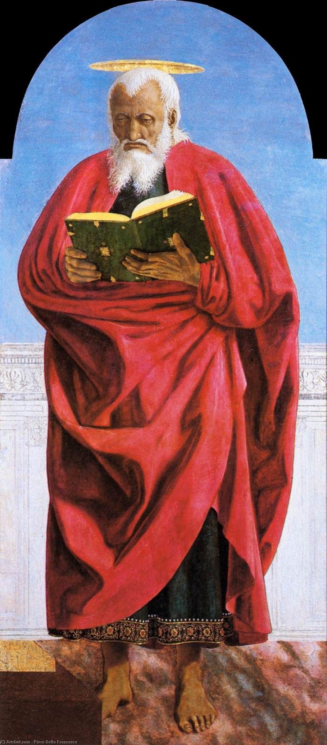 Wikioo.org - The Encyclopedia of Fine Arts - Painting, Artwork by Piero Della Francesca - Polyptych of St Augustine: St John the Evangelist