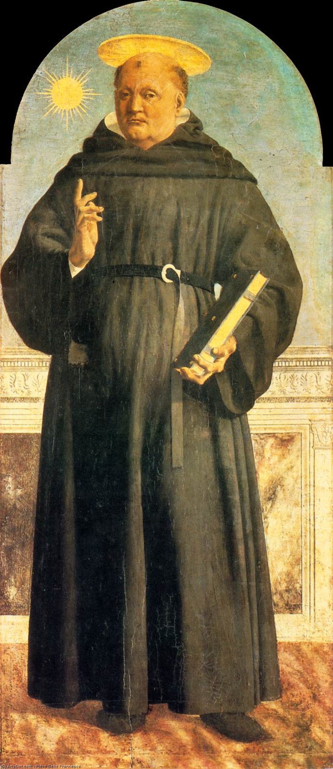 Wikioo.org - The Encyclopedia of Fine Arts - Painting, Artwork by Piero Della Francesca - Polyptych of St Augustine: St Nicholas of Tolentino