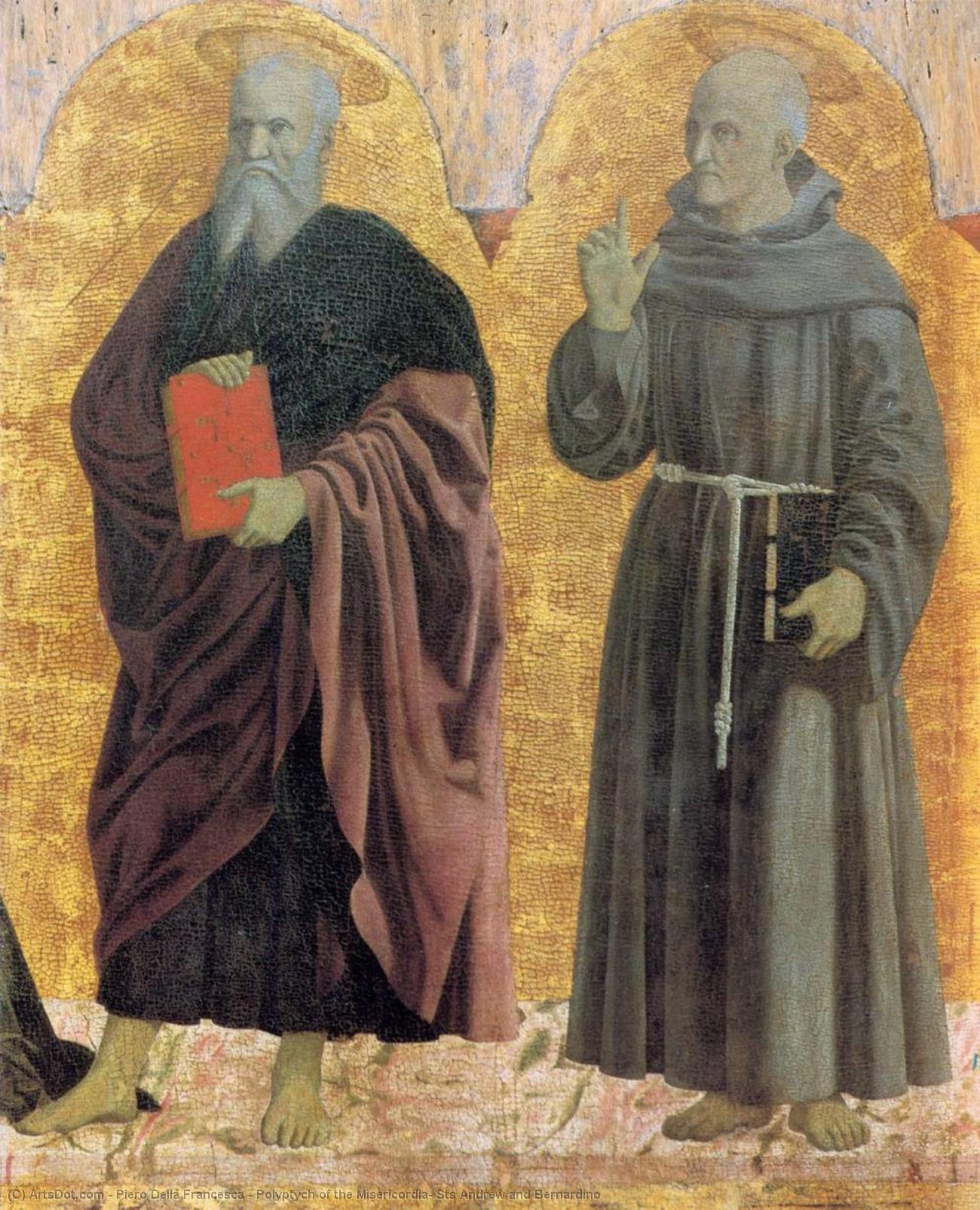 Wikioo.org - The Encyclopedia of Fine Arts - Painting, Artwork by Piero Della Francesca - Polyptych of the Misericordia: Sts Andrew and Bernardino