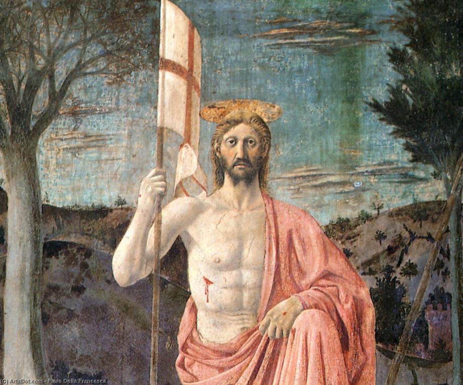 Wikioo.org - Die Enzyklopädie bildender Kunst - Malerei, Kunstwerk von Piero Della Francesca - Auferstehung Ausschnitt