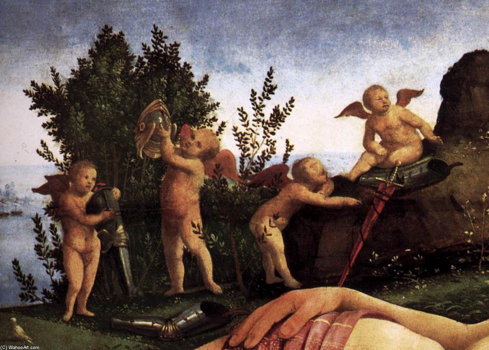 WikiOO.org - 백과 사전 - 회화, 삽화 Piero Di Cosimo (Piero Di Lorenzo) - Venus, Mars, and Cupid (detail)