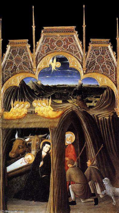 WikiOO.org - Encyclopedia of Fine Arts - Maľba, Artwork Pietro Di Giovanni D'ambrogio - Adoration of the Shepherds
