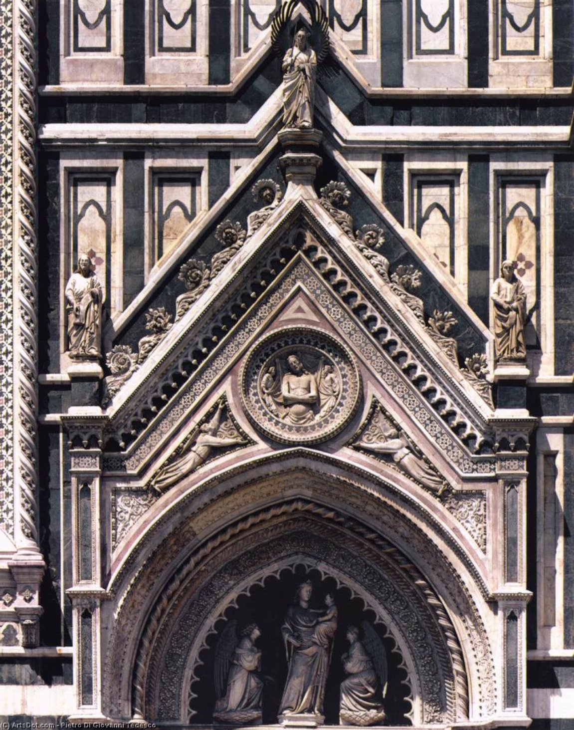 WikiOO.org - Enciklopedija dailės - Tapyba, meno kuriniai Pietro Di Giovanni Tedesco - Porta dei Canonici