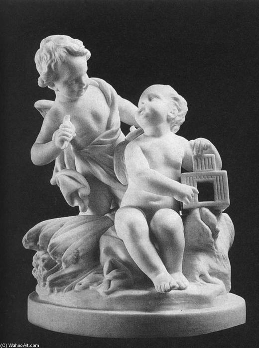 WikiOO.org - Enciklopedija dailės - Tapyba, meno kuriniai Jean Baptiste Pigalle - Child with Birdcage