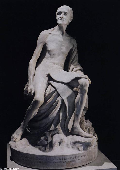 Wikioo.org – La Enciclopedia de las Bellas Artes - Pintura, Obras de arte de Jean Baptiste Pigalle - Voltaire desnuda