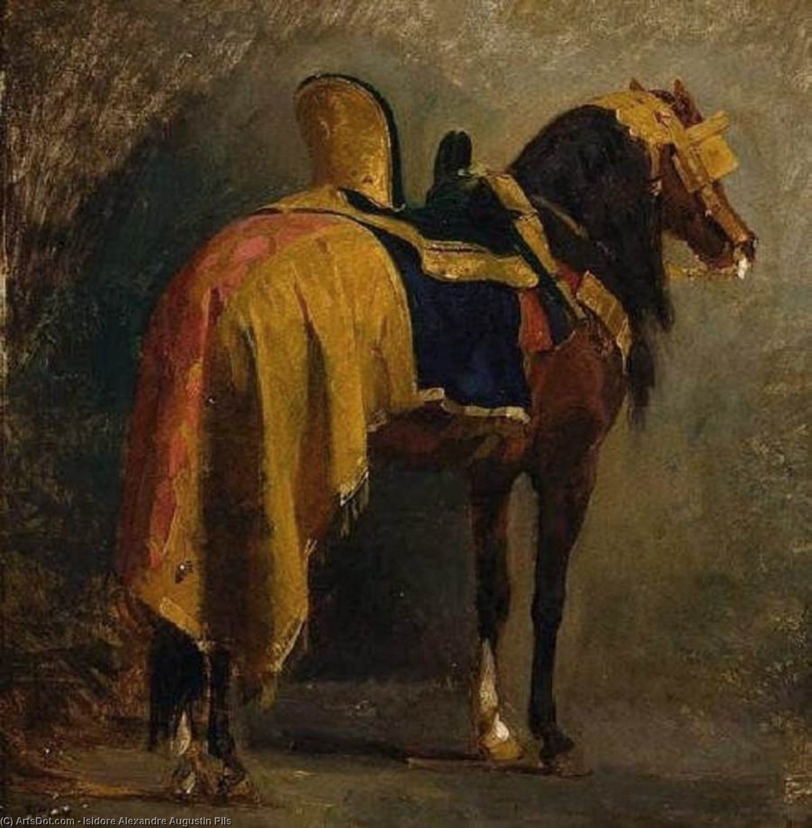 WikiOO.org - Encyclopedia of Fine Arts - Maleri, Artwork Isidore Alexandre Augustin Pils - Horse Caparisoned