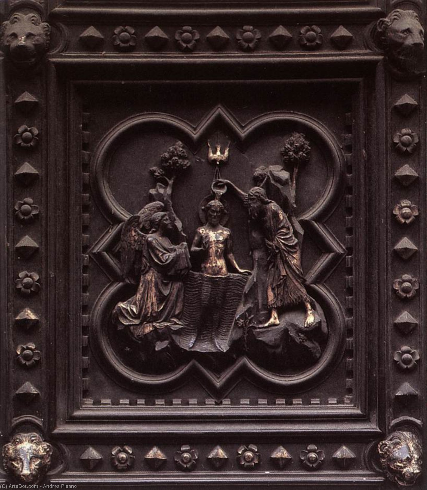 WikiOO.org - אנציקלופדיה לאמנויות יפות - ציור, יצירות אמנות Andrea Pisano - Baptism of Christ (panels of the south doors)