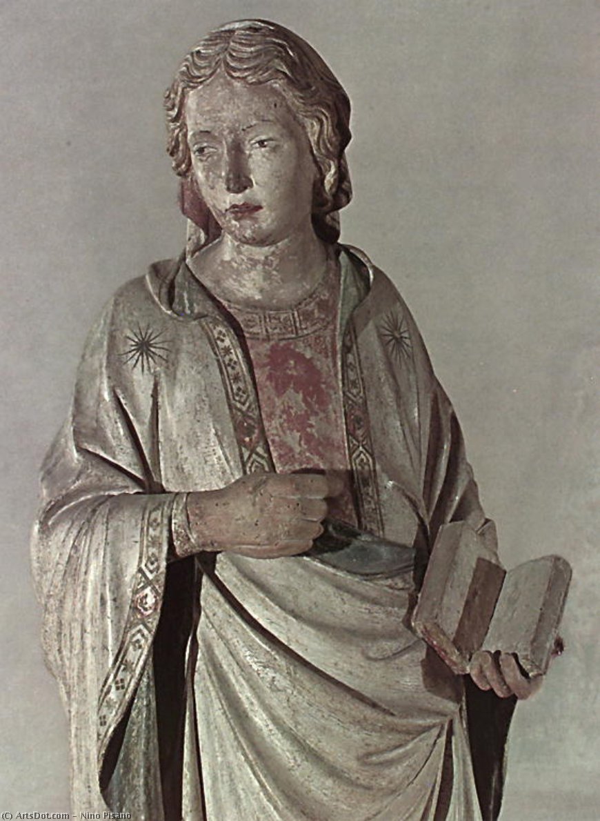 WikiOO.org - Encyclopedia of Fine Arts - Schilderen, Artwork Nino Pisano - Virgin Annunciate (detail)