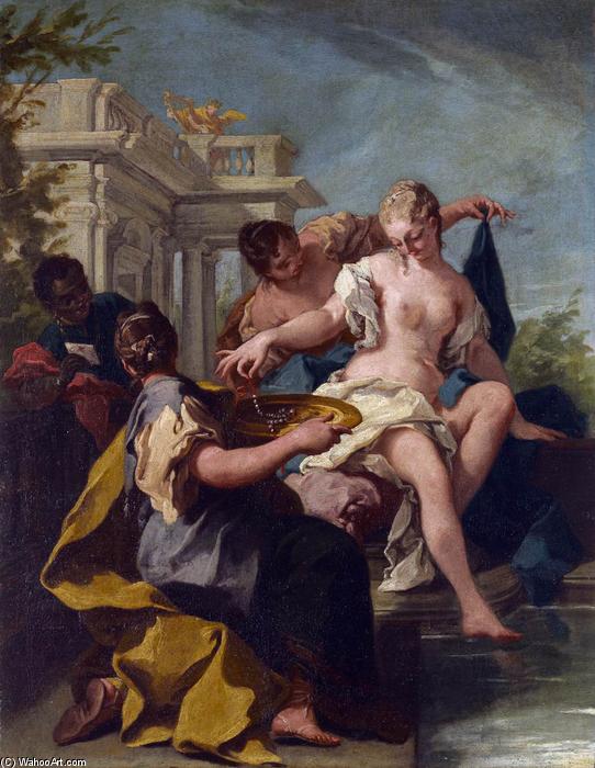 WikiOO.org - Enciclopedia of Fine Arts - Pictura, lucrări de artă Giovanni Battista Pittoni - David and Bathsheba