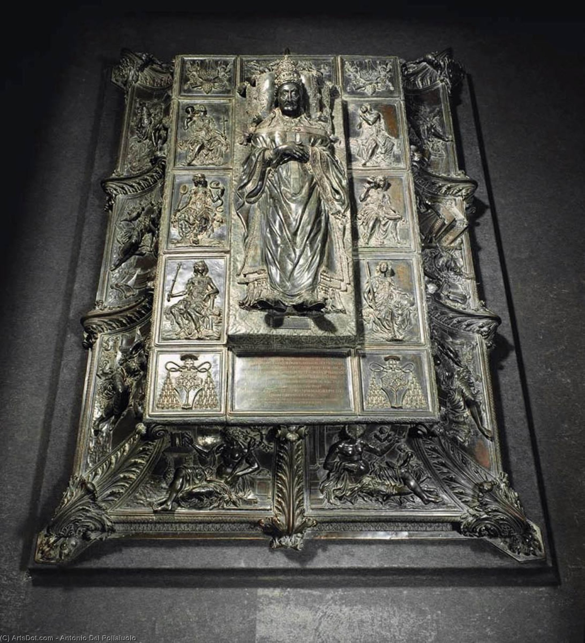WikiOO.org - Encyclopedia of Fine Arts - Maalaus, taideteos Antonio Del Pollaiuolo - Monument of Sixtus IV
