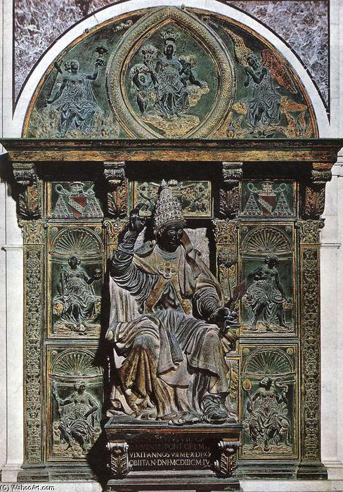 WikiOO.org - Encyclopedia of Fine Arts - Maalaus, taideteos Antonio Del Pollaiuolo - Tomb of Pope Innocent VIII (detail)