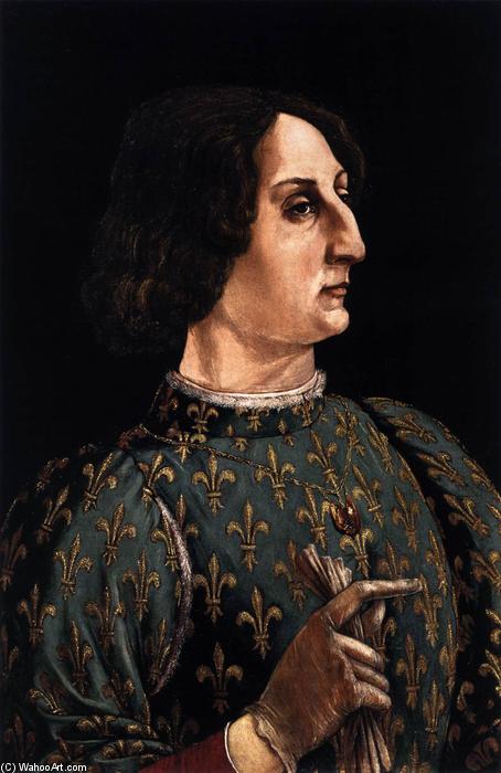 WikiOO.org - Enciklopedija dailės - Tapyba, meno kuriniai Piero Del Pollaiuolo (Piero Benc) - Portrait of Galeazzo Maria Sforza
