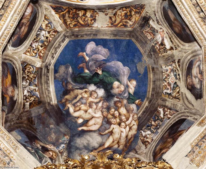 Wikioo.org - Encyklopedia Sztuk Pięknych - Malarstwo, Grafika Giovanni Antonio De Sacchis Oril Pordenone - God the Father with Angels