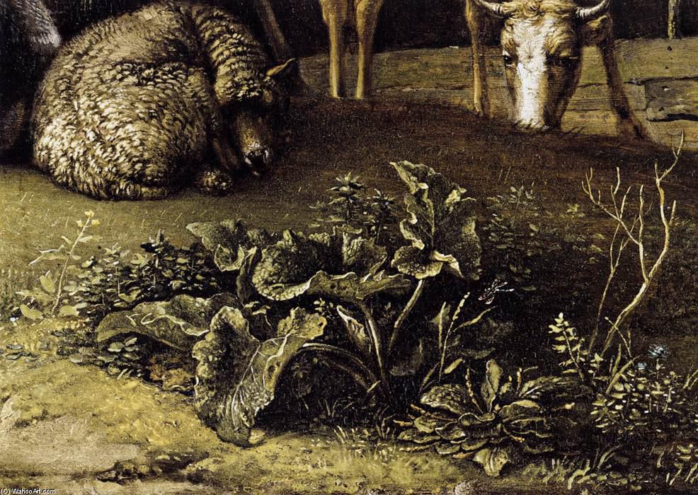 WikiOO.org - Enciclopédia das Belas Artes - Pintura, Arte por Paulus Potter - A Husbandman with His Herd (detail)