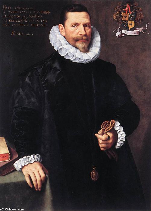 Wikioo.org - The Encyclopedia of Fine Arts - Painting, Artwork by Frans The Younger Pourbus - Portrait of Petrus Ricardus