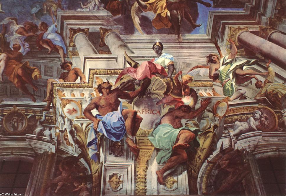 Wikioo.org - The Encyclopedia of Fine Arts - Painting, Artwork by Andrea Pozzo - Allegory of the Jesuits' Missionary Work (detail)