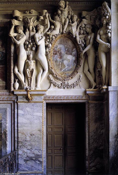 Wikioo.org - Bách khoa toàn thư về mỹ thuật - Vẽ tranh, Tác phẩm nghệ thuật Francesco Primaticcio - Royal Staircase (detail)