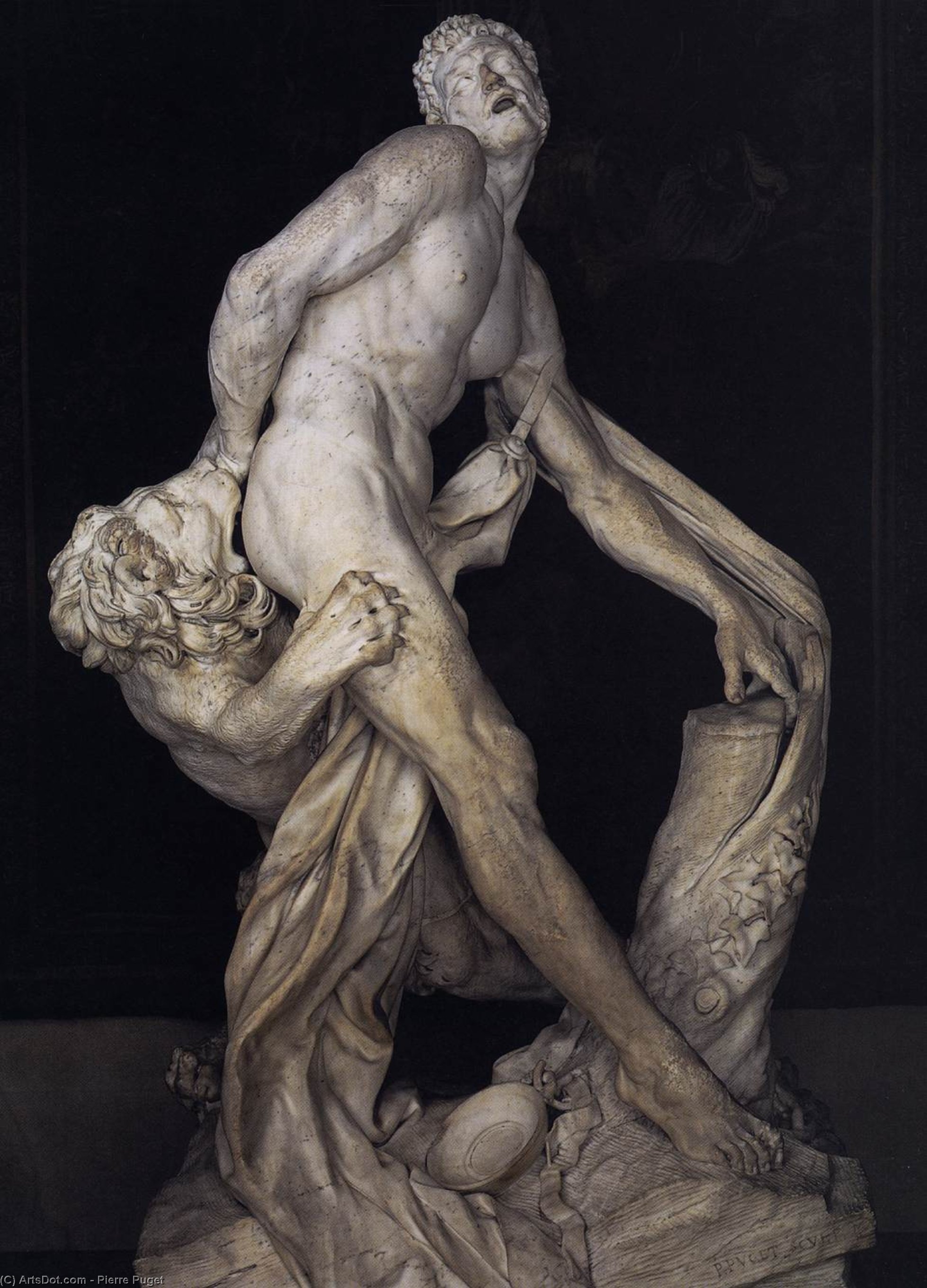 WikiOO.org - Encyclopedia of Fine Arts - Lukisan, Artwork Pierre Puget - Milo of Croton