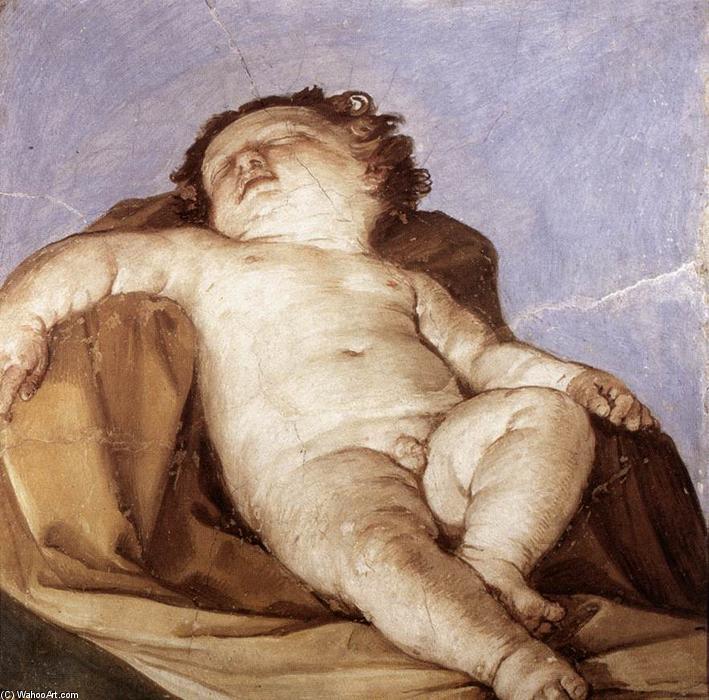Wikioo.org - Bách khoa toàn thư về mỹ thuật - Vẽ tranh, Tác phẩm nghệ thuật Reni Guido (Le Guide) - Sleeping Putto