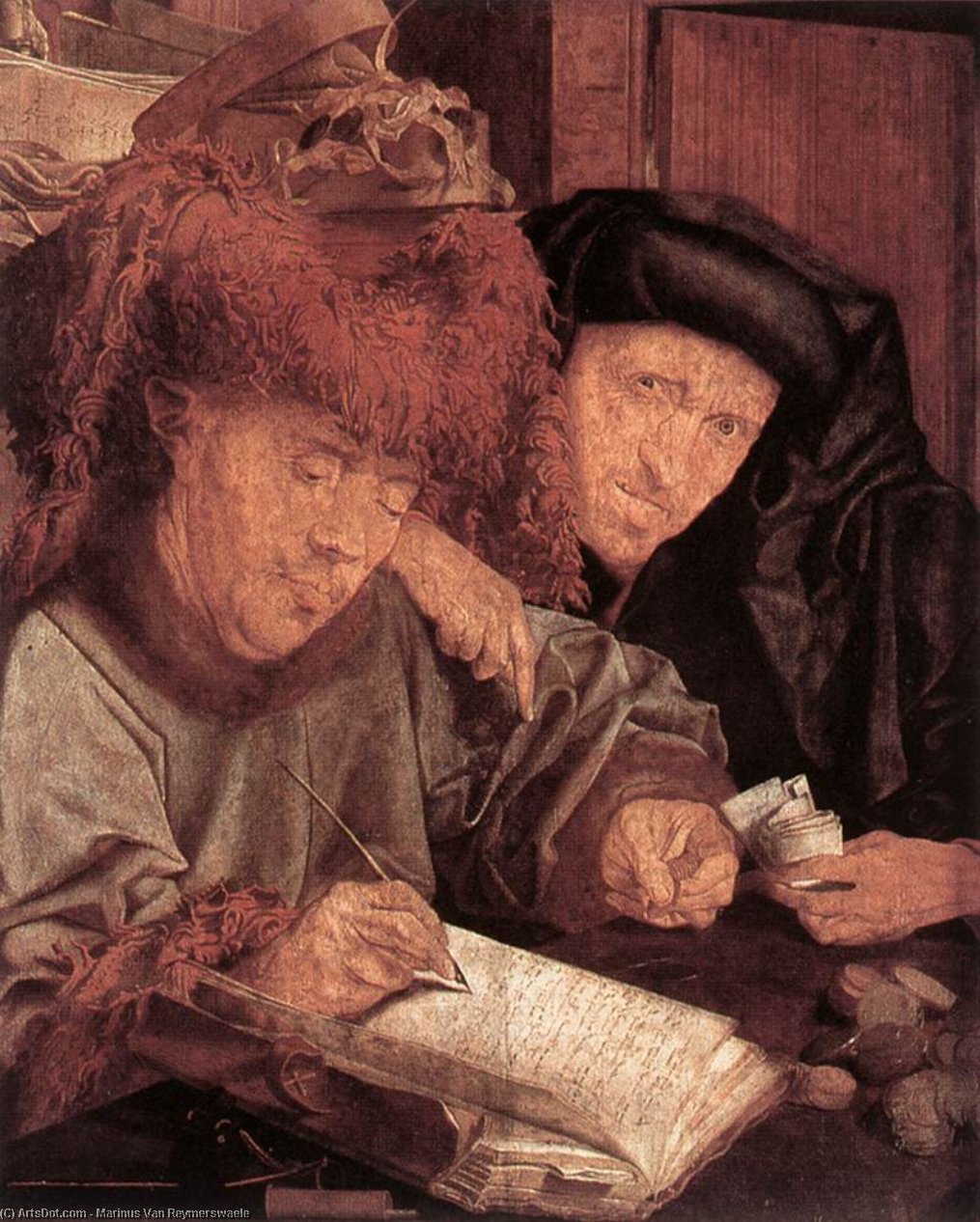 Wikioo.org - The Encyclopedia of Fine Arts - Painting, Artwork by Marinus Van Reymerswaele - The Tax Collectors
