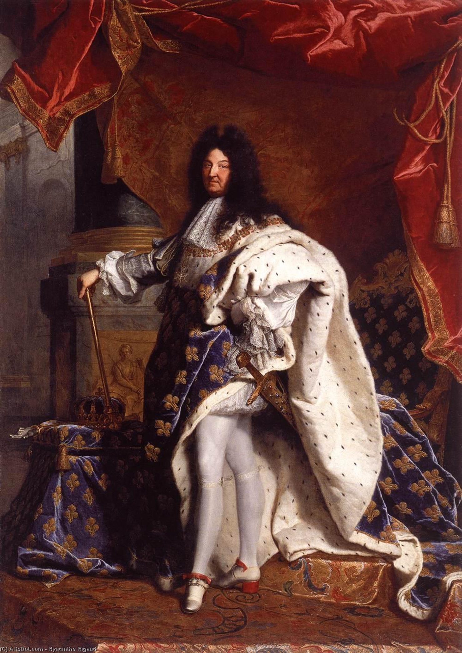 WikiOO.org - Енциклопедия за изящни изкуства - Живопис, Произведения на изкуството Hyacinthe Rigaud - Portrait of Louis XIV