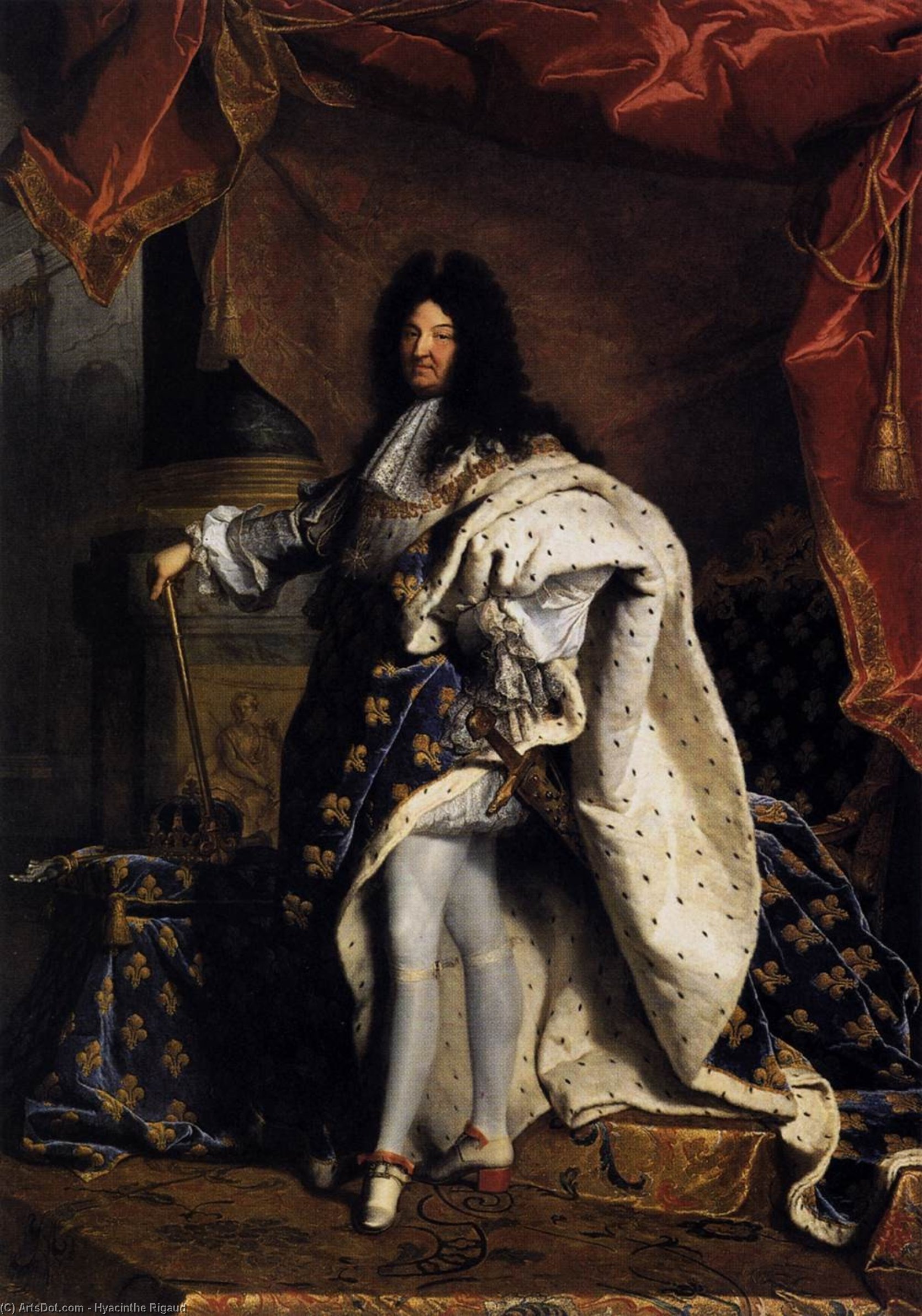 Wikioo.org - Bách khoa toàn thư về mỹ thuật - Vẽ tranh, Tác phẩm nghệ thuật Hyacinthe Rigaud - Portrait of Louis XIV