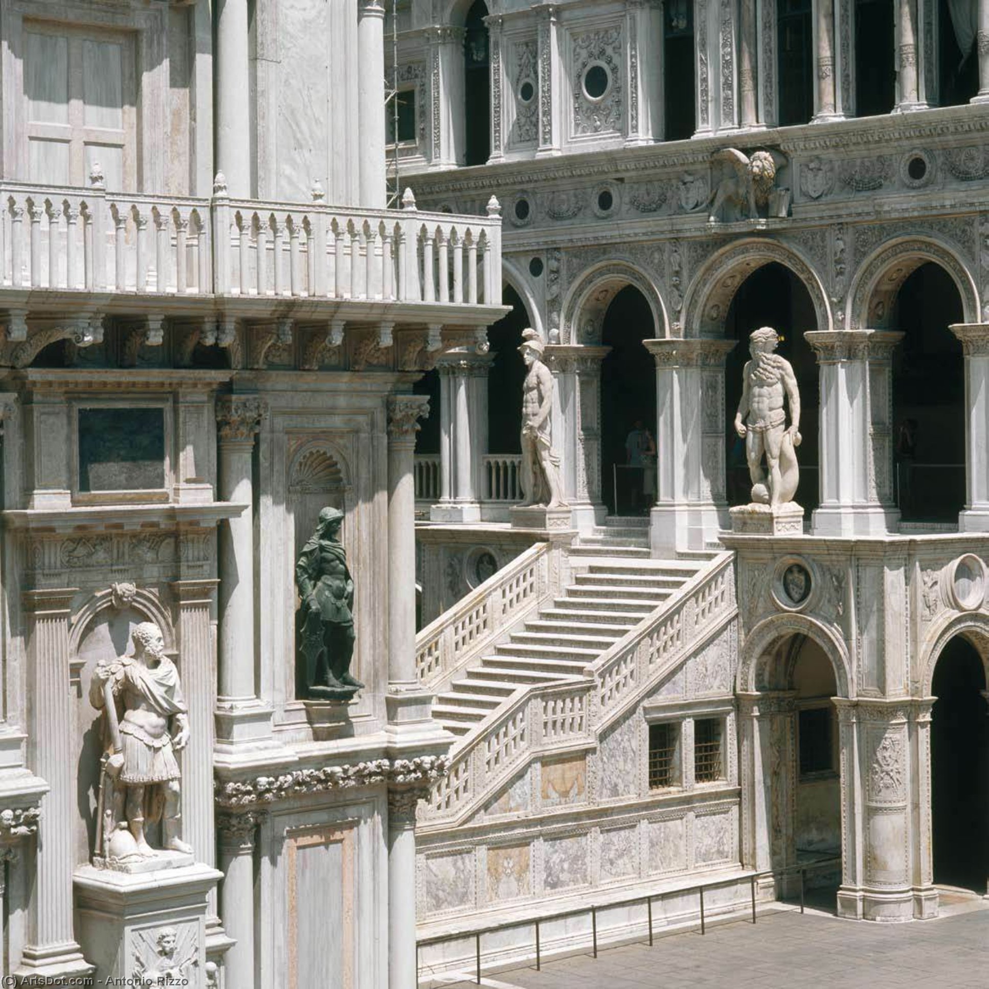 Wikioo.org - The Encyclopedia of Fine Arts - Painting, Artwork by Antonio Rizzo - Scala dei Giganti (Giants' Staircase)